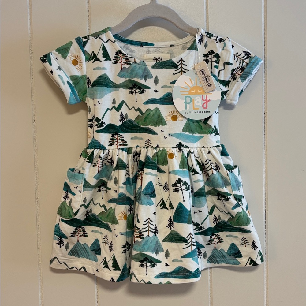 Little Sleepies Mountain Mist Dress with Bloomer
